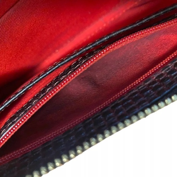 Dooney & Bourke Chocolate Crocodile Wallet - Picture 4 of 5